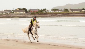 Holiday trekking on the beach