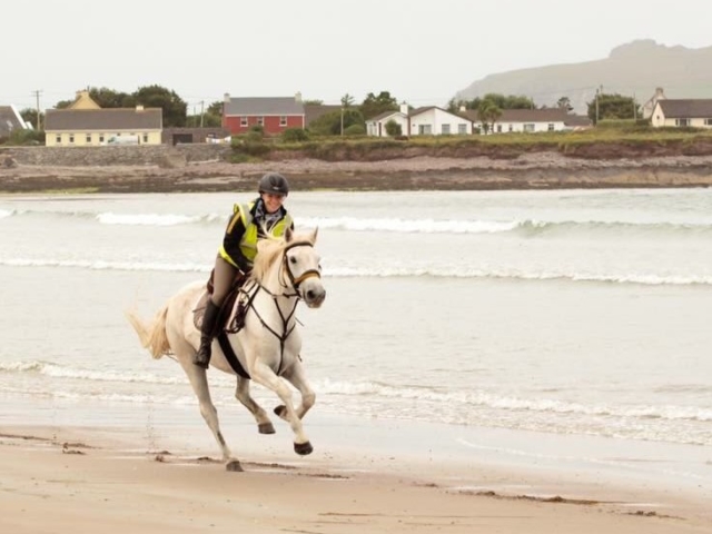 Holiday trekking on the beach