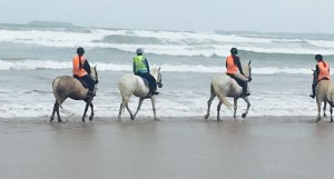 Heading east along the beach