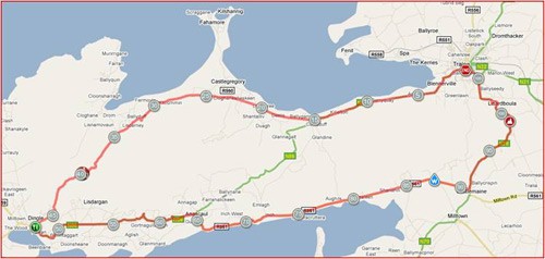 Dingle Horseriding holiday map