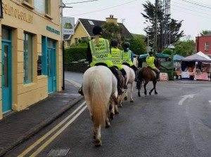 Riding through Dingle on Market Day