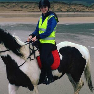 Sophie Callery on horseback
