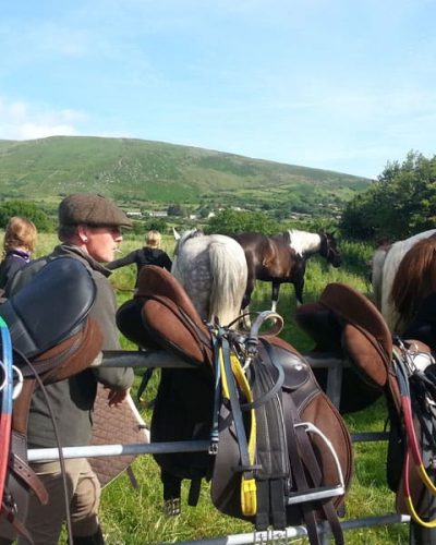 Taking a break on a riding holiday